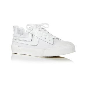 NWT JOSHUAS Womens White Pull Tab 99 Low Top Toe Platform Leather Sneakers 41